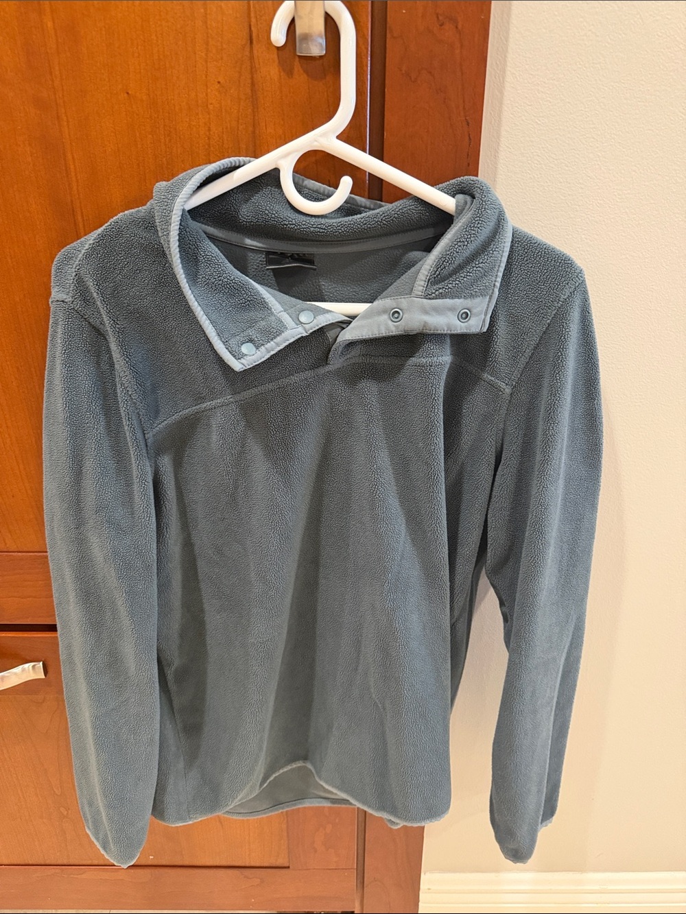 Soft Slate Gray Fleece Pullover Hoodie